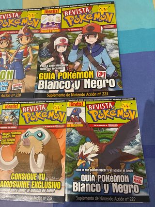Lote 5 Revistas Pokémon Nintendo Acción