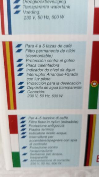 Cafetera de goteo Bomann a estrenar