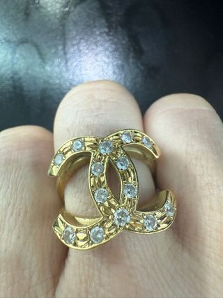 Anillo Chanel Oro 18k con Circonitas