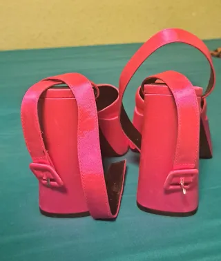 Tacones Bershka Rosa Plataforma