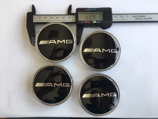 Centro de rueda Mercedes AMG negro 68mm