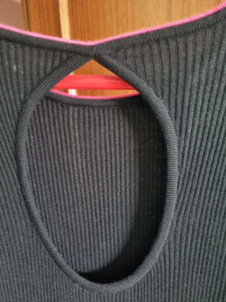 Vestido largo punto fino multicolor T.44