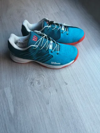 Zapatillas Tenis Niño Wilson Azul Naranja talla 39