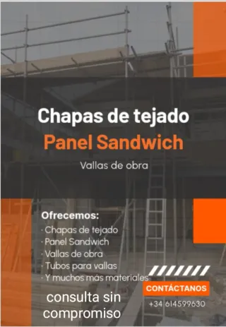 Chapas de tejado y Panel Sandwich