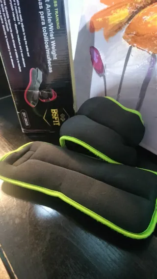 Tobilleras, muñequeras, con peso 2kilos total