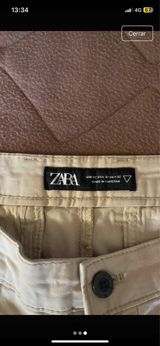 Pantalones Zara Beige