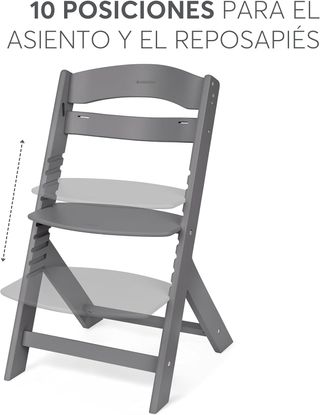 Trona KikkaBoo NORDY Madera Bebé Ajustable