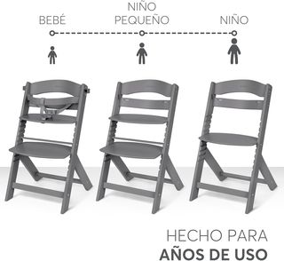 Trona KikkaBoo NORDY Madera Bebé Ajustable