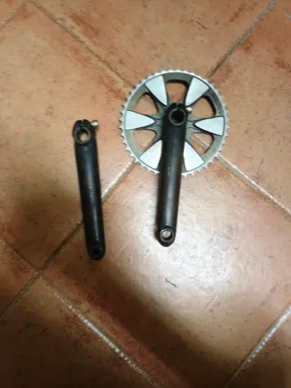 Plato y bielas Monty BMX Aluminio/Hierro