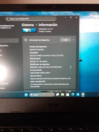 Portátil Acer TravelMate P Negro