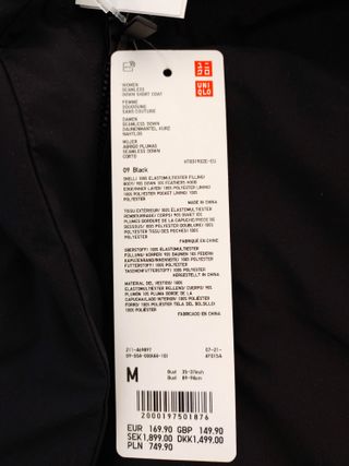 Abrigo Uniqlo Negro Talla M