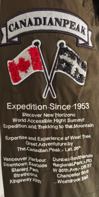 Chaqueta Canadian Peak Hombre Talla M Verde Oliva