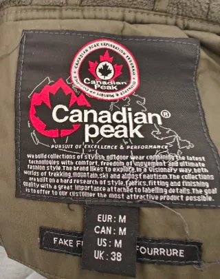 Chaqueta Canadian Peak Hombre Talla M Verde Oliva