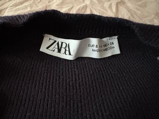 Sudadera Zara Oversize Punto Azul Marino