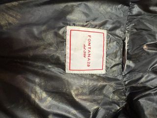 Abrigo acolchado plateado mujer