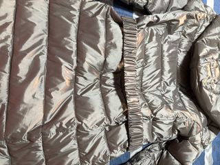 Abrigo acolchado plateado mujer