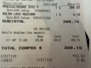 Magic Keyboard para iPad Apple Negro