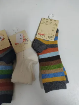 Calcetines Condor rayas y blancos