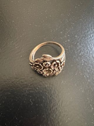 Anillo Plata Flores 18mm