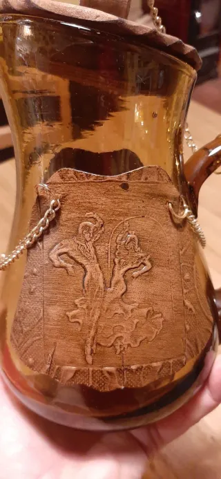 Caraffa vintage sangria vetro ambrato