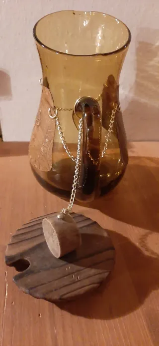 Caraffa vintage sangria vetro ambrato
