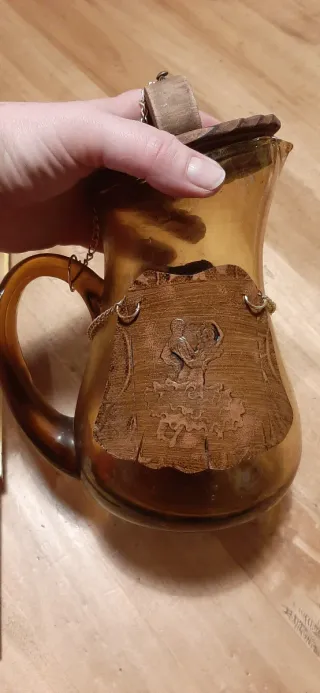 Caraffa vintage sangria vetro ambrato