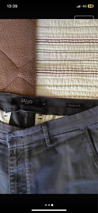 Pantalón Liu Jo Slim Fit Gris