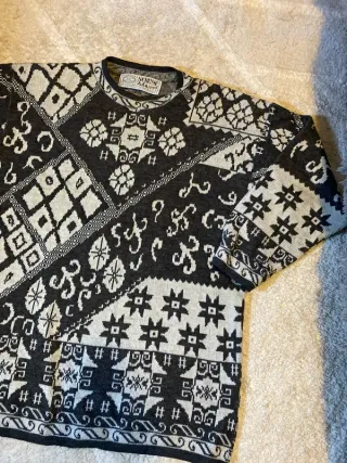 Jersey Vintage Negro Blanco Talla S