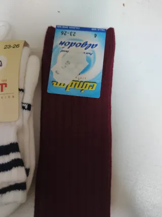 Calcetines Condor canalé rojo y blanco