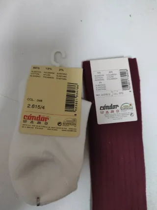 Calcetines Condor canalé rojo y blanco