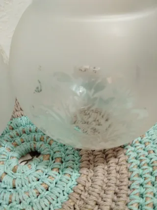 Tulipas de cristal antiguas (2 unidades)