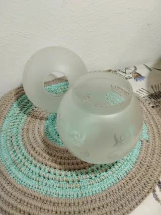 Tulipas de cristal antiguas (2 unidades)