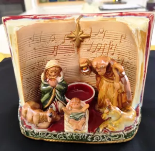 Nacimiento antiguo cerámica