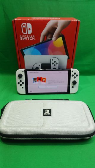 Nintendo Switch OLED Blanca + Caja y Accesorios