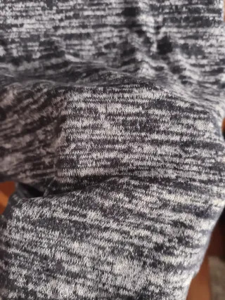 Vestido de punto fino jaspeado gris y azul