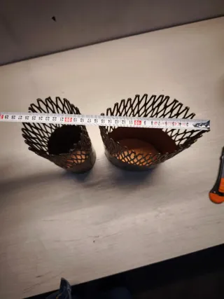 Coppia vasi decorativi color ruggine