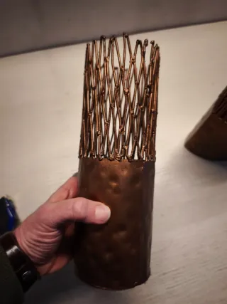 Coppia vasi decorativi color ruggine