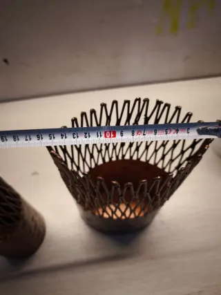 Coppia vasi decorativi color ruggine