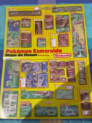 Póster Pokémon Esmeralda Mapa Hoenn Zona Noroeste