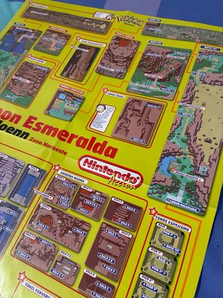 Póster Pokémon Esmeralda Mapa Hoenn Zona Noroeste