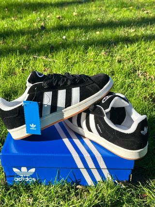 Adidas Campus Negras Blancas Goma