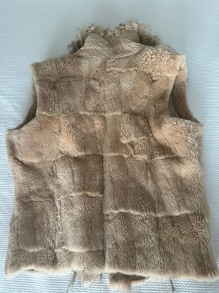 Chaleco piel natural reversible