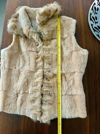 Chaleco piel natural reversible