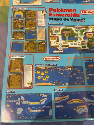 Poster Pokémon Esmeralda Mapa Hoenn Zona Sureste