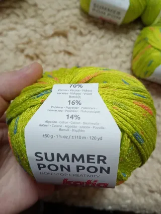 4 ovillos Katia Summer Pon Pon N58
