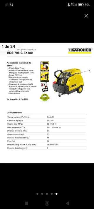 Hidrolimpiadora Karcher Industrial