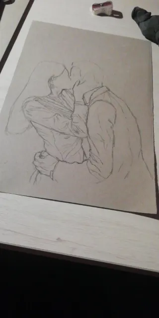 Dibujo pareja San Valentín y Aniversario