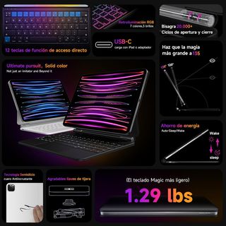 HOU Teclado Delgado para iPad Air/Pro 11 Pulgada