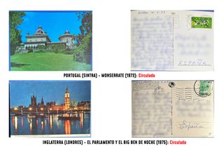 LOTE 10 POSTALES ANTIGUAS EUROPA AÑOS 60 Y 70