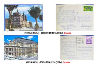 LOTE 10 POSTALES ANTIGUAS EUROPA AÑOS 60 Y 70